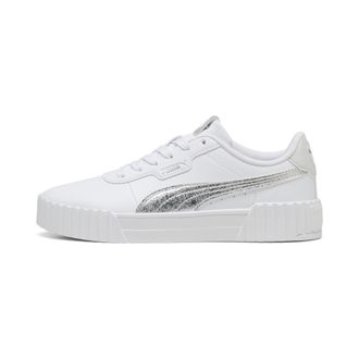 Puma Sneakers Carina 3.0 Metallizzato Whisper da donna, Scarpe, Bianco, 35.5