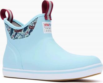Xtratuf Womens Salmon Sisters Ankle Deck Boots In Light Blue