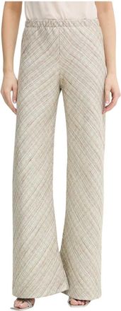 Forte_Forte My Pants - Dames - Wijde Broeken - Beige - XS - Katoen - Broeken