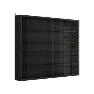 Vicco Vitrina De Pared Showla, Negro, Con 4 Estantes, Vicco