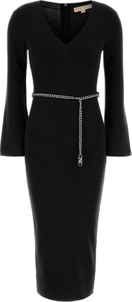 Michael Kors Womens Black Wool Blend Dress - Size Small