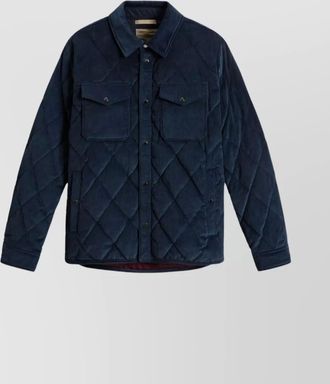 Woolrich textured short jacket chest pockets