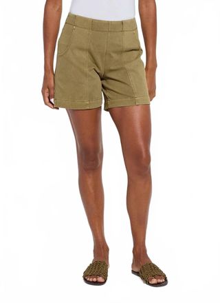 Lyss&eacute; Amira 6 Inseam Denim Short In Antique Wash Green