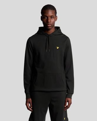 Lyle & Scott Fly Fleece Long Sleeve Hoodie in Jet Black at Nordstrom, Size X-Large