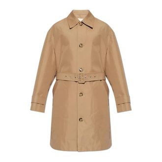 Ami Waterafstotende katoenen keperstof mac met riem - Heren - Trenchcoats - Beige - S - Katoen - Jassen