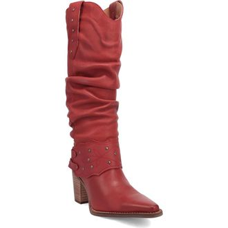 Dingo Grit n Grace Pointed Toe Western Boot in Red at Nordstrom Rack, Size 9.5