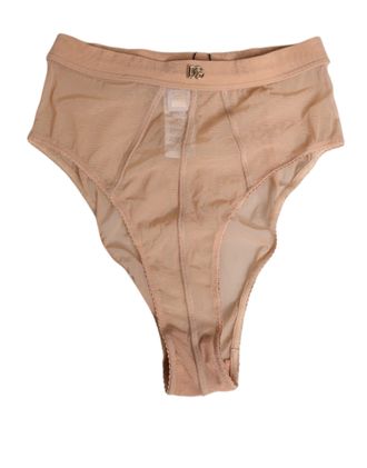 Dolce & Gabbana Beige Sheer Mesh High Waist Briefs Womens Underwear