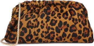 Kazar Bolso de mano de piel con estampado de leopardo - Bags - Mujer - Marr&oacute;n - ONE SIZE