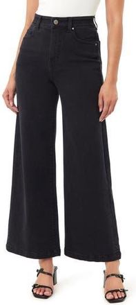 Curve Appeal Parisian Café 30-inch Ultra High Rise Wide Leg Jeans in Onyx at Nordstrom Rack, Size 16