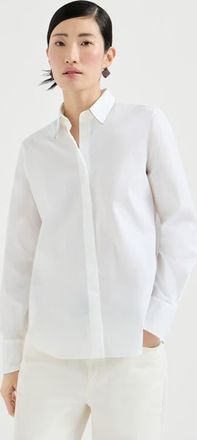 Brunello Cucinelli Shirt with monili in White at Nordstrom, Size 3X-Large Eu