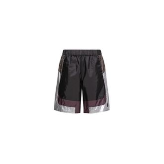 Moncler Moncler Geometric Pattern Shorts, Men, Grey, Size: 48