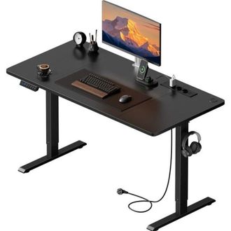 OEM Hlonone Escritorio Elevable El&eacute;ctrico 120 X 60 Cm, Mesa Escritorio Elevable Con Enchufes Y Puertos Usb, Negro