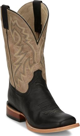 Tony Lama Mens Luciano Western Square Toe Boot - Wide In Black