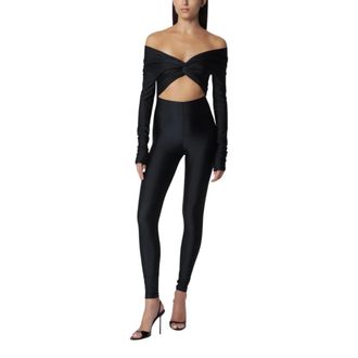 Andamane Dames, Jumpsuits & Playsuits, Zwart, Maat: XS Satijn