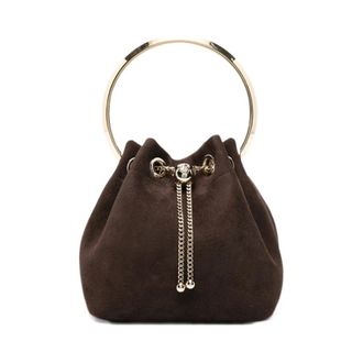 Jimmy Choo London Bon Bon Bucket Bag - Dames - Tassen - Bruin - Maat: ONE Size Leer