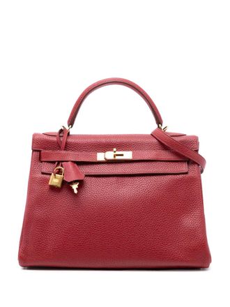 Herm&egrave;s 2014 Togo Kelly II Retourne 32 tas - Rood