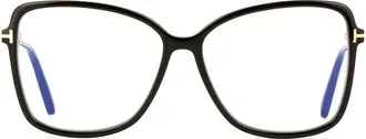 Tom Ford FT5953-B001 Butterfly Full Rim Eyeglasses - Black