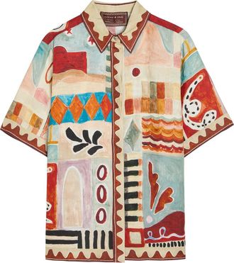 Alemais Alemais Michelle Printed Linen Shirt - Multicoloured - 16 (UK16 / XL)