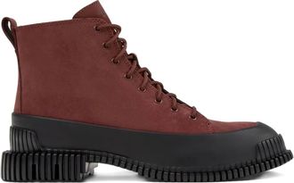 Camper 33mm Pix geribbelde veterlaarzen - Rood