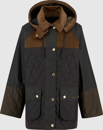 Barbour Veste Imelda Wax Archive Olive Olive Beech