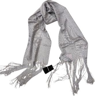 Emporio Armani Accessoires, Dames, Grijs, ONE Size, Dames Gebreide Sjaal