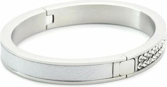 Swarovski Intervalle Bangle 1036793 - Heren - Accessoires - Grijs - Maat: ONE Size Leer