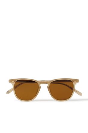 Garrett Leight + JJJJound Brooks 47 Round-Frame Acetate Sunglasses