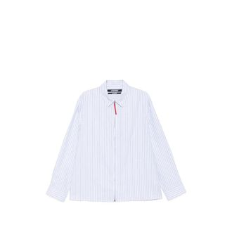 Jacquemus Striped Zip-up Shirt