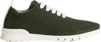 Kiton Groene Cashmere Gebreide Sneakers - Dames - Sneakers - Groen - 37 EU - Kasjmier - Schoenen