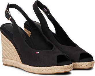 Tommy Hilfiger Sandalen met sleehak slingback Flag