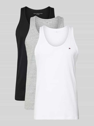 Tommy Hilfiger Regular Fit Tank Top im 3er-Pack aus reiner Baumwolle in Weiss, Größe XXL