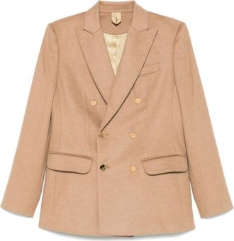 Max Mara Beige Double-Breasted Blazer