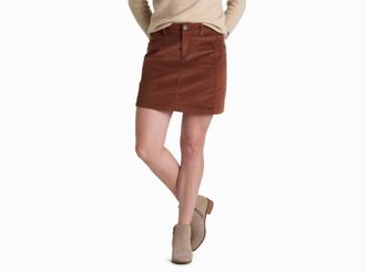 K&uuml;hl Lydia Cord Skirt In Mocha