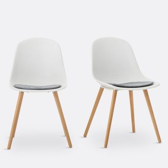 La Redoute Interieurs Set van 2 stoelen met schelpzitting Zapong
