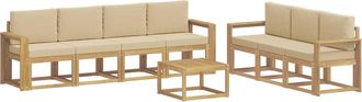 vidaXL Conjunto De Sof&aacute;s De Exterior 7 Uds. Vidaxl