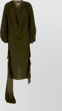 Ferragamo silk dress with asymmetric draped detail