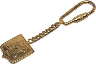 Celine Pre-owned Celine Gold Plated Triomphe Key Chain Ladies Y78PD63SUAAWDKG4