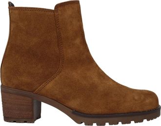 Gabor Elegante Su&egrave;de Enkellaars - Dames - Laarzen met Hak - Bruin - 38 1/2 EU - Su&egrave;de - Schoenen