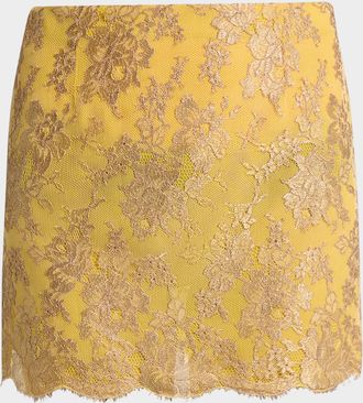 Saint Laurent Lace Mini Skirt
