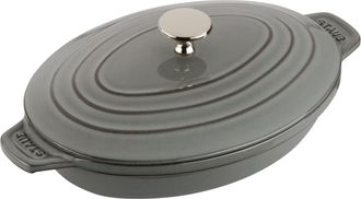 Staub Cast Iron 9-inch x 6.6-inch Oval Covered Baking Dish