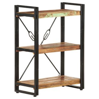 Berkfield Home 3-Tier Bookcase 60x30x80 cm Solid Reclaimed Wood | Size: 60 x 30 x 80 cm