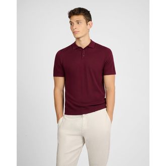 Onia Extra Fine Merino Wool Polo in Port Wine at Nordstrom, Size Large