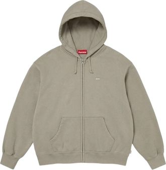 SUPREME FW26 Small Box Zip Up Hooded Sweatshirt Grey SUP-FW26-031-GRY