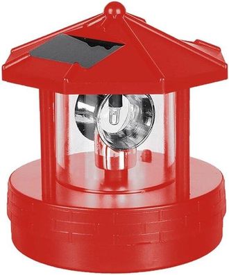 OEM Faro Solar - L&aacute;mpara Decorativa - Jard&iacute;n Exterior - Rotaci&oacute;n De 360 Grados - 13 X 11 X 11 Cm - Rojo