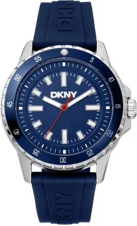 DKNY Sport Silicone Strap Watch, 43mm in Dark Blue/strap at Nordstrom