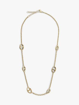 Tommy Hilfiger Collar de eslabones chapados en oro