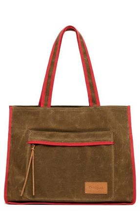 Desigual Canvas Shopping Bag in Camel at Nordstrom