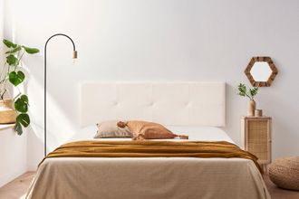 Moonia Moonia - Cabecero Tapizado Altea Acualine 100x50x5 Cm - Beige