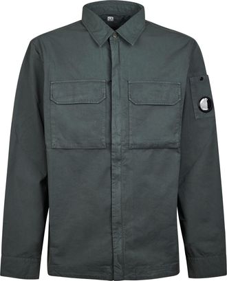 C.P. Company Organic Gabardine Zipped Lens Overshirt