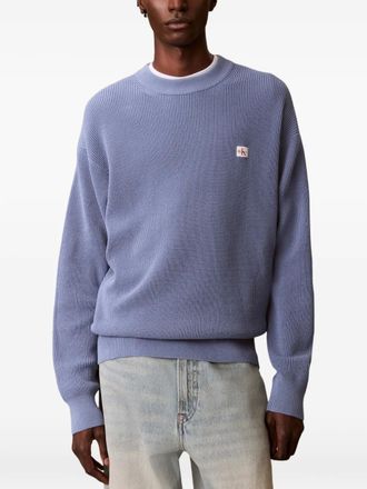 Calvin Klein waffle-knit sweater - men - Cotton - M - Blue